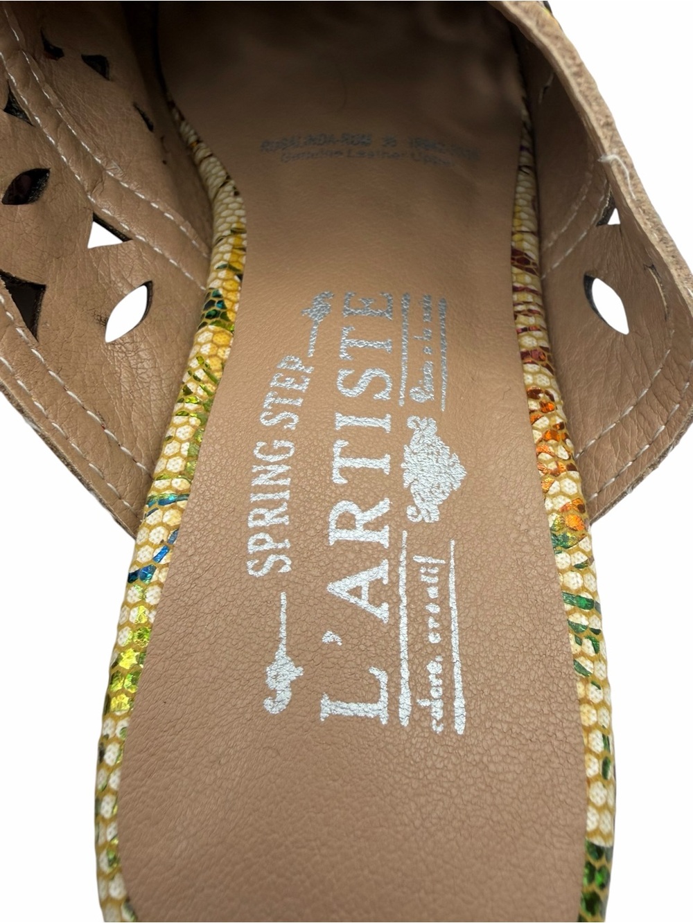 L'ARTISTE by Spring Step Rosalinda Leather Mules Size EU: 35 US: 5 Boho Style - Picture 10 of 15